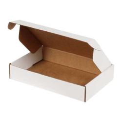 Caixa de Cartão Canelado Duplo Ziplock 47x34x8 cm Branco