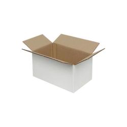 10x6x5 cm Encomenda Cartão Branco Simples Canelado